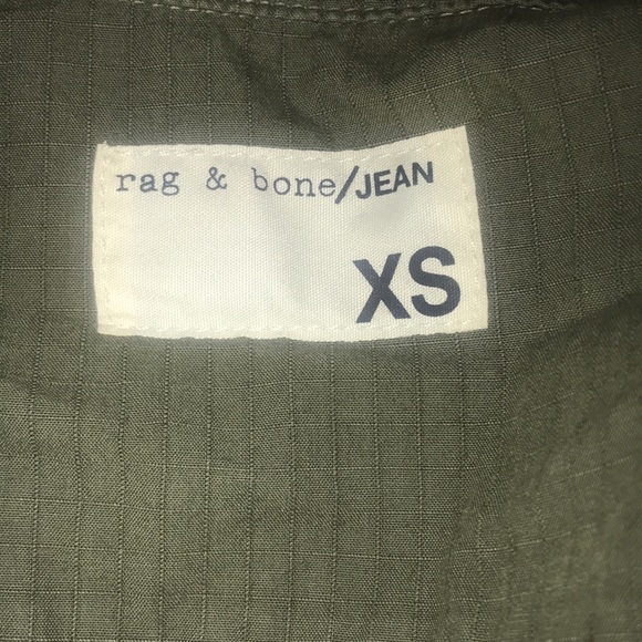 Rag and bone army green 3/4 button shirt/jacket women size XS BIN D - Picture 8 of 14